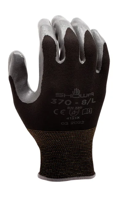 LUVA NYLON REVESTIMENTO NITRILO PRETO